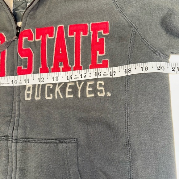 Campus Heritage Gray and Red Ohio State Hoodie - Picture 6 of 9
